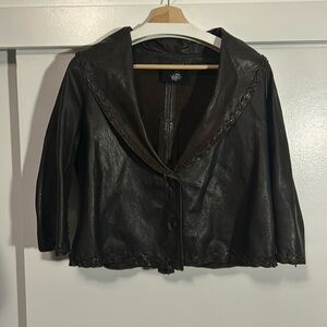 Vera Pelle brown jacket, Medium